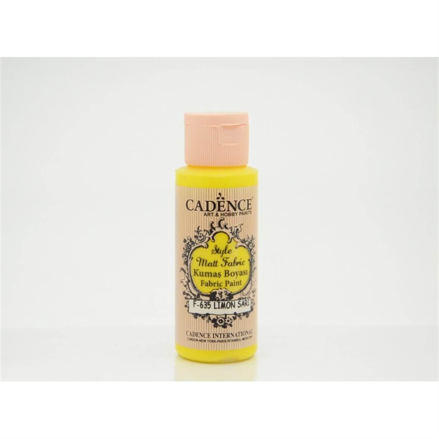 Матовая краска для ткани Cadence Style F-635 лимонно-желтая 59 мл