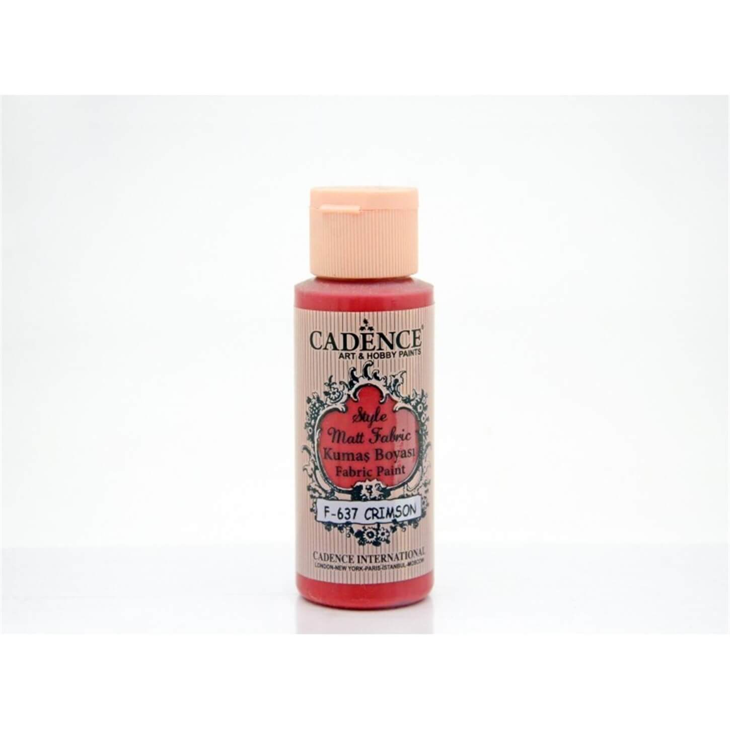 Матовая краска для ткани Cadence Style F-637 Багрово-красный 59 мл
