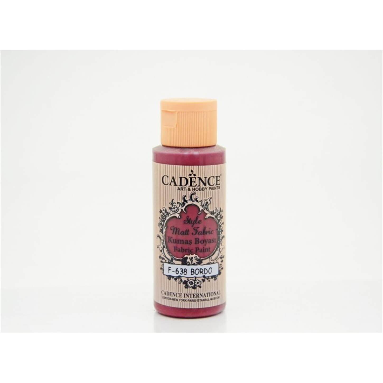 Матовая краска для ткани Cadence Style F-638 Бордово-красный 59 мл