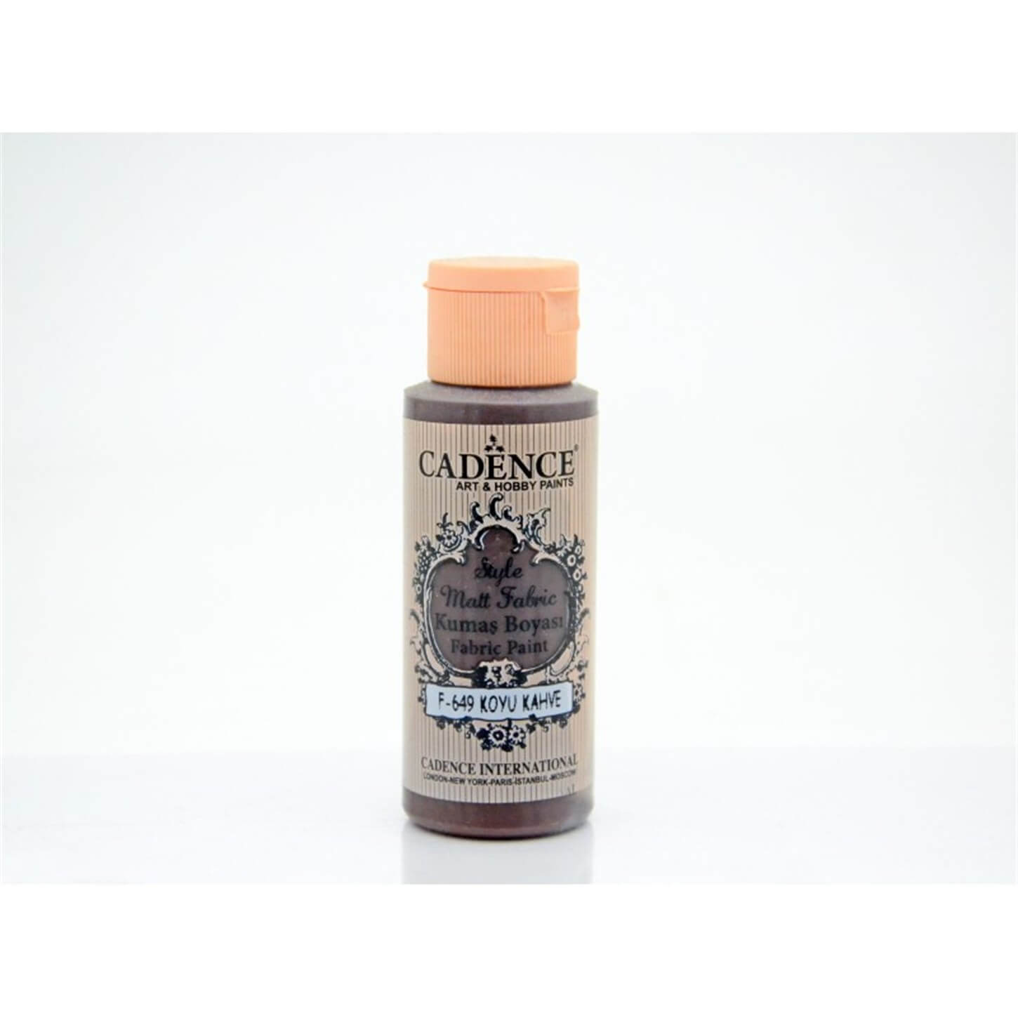 طلاء أقمشة غير لامع كادينس ستايل F-649 بني داكن 59 مل