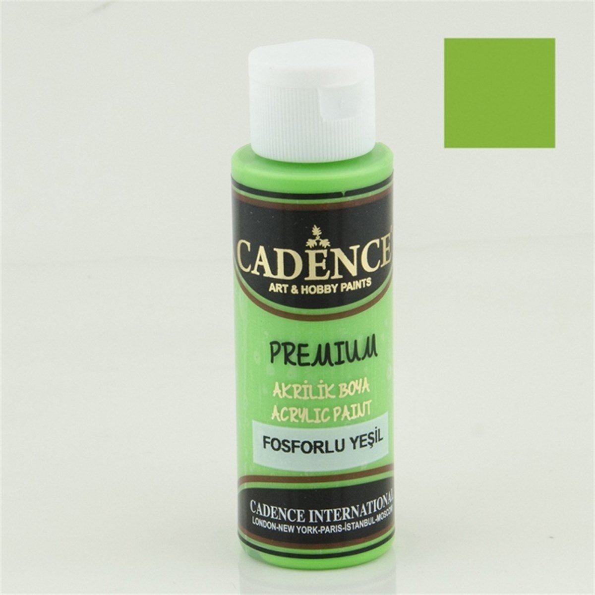 70 мл (куб.см) фосфоресцирующего флуоресцентного зеленого цвета