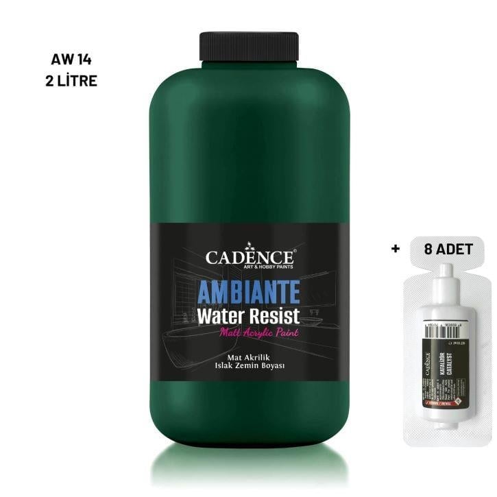 Ambiante Islak Yüzey Boyası AW-14 Zümrüt Yeşili 2000ML + Katalizör 80Gr
