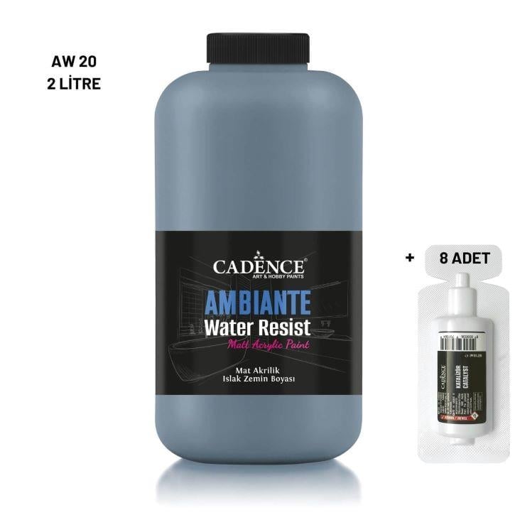 Ambiante Islak Yüzey Boyası AW-19 Koyu Arduvaz Gri 2000ML + Katalizör 80Gr