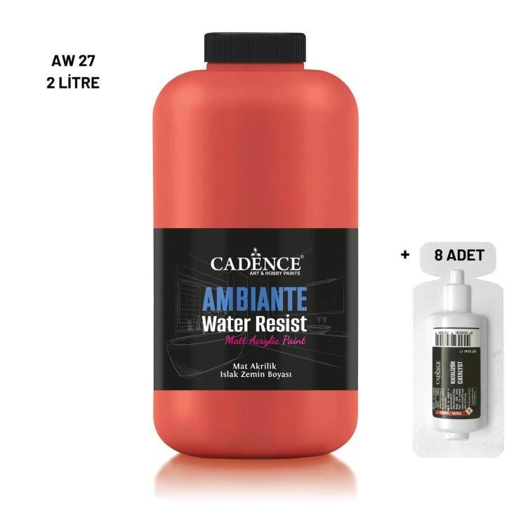Ambiante Islak Yüzey Boyası AW-27 Nar Çiçeği 2000ML + Katalizör 80Gr