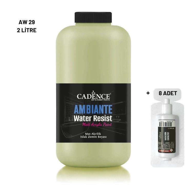 Ambiante Islak Yüzey Boyası AW-29 Açık Ihlamur Yeşili 2000ML + Katalizör 80Gr