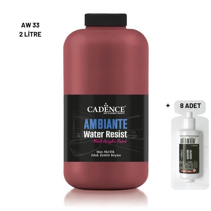 Ambiante Islak Yüzey Boyası AW-33 Mercan 2000ML + Katalizör 80Gr