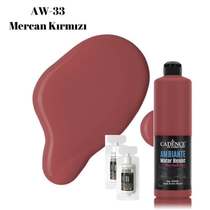 Ambiante Wet Floor Paint AW-33 Coral Red 500 ML 
