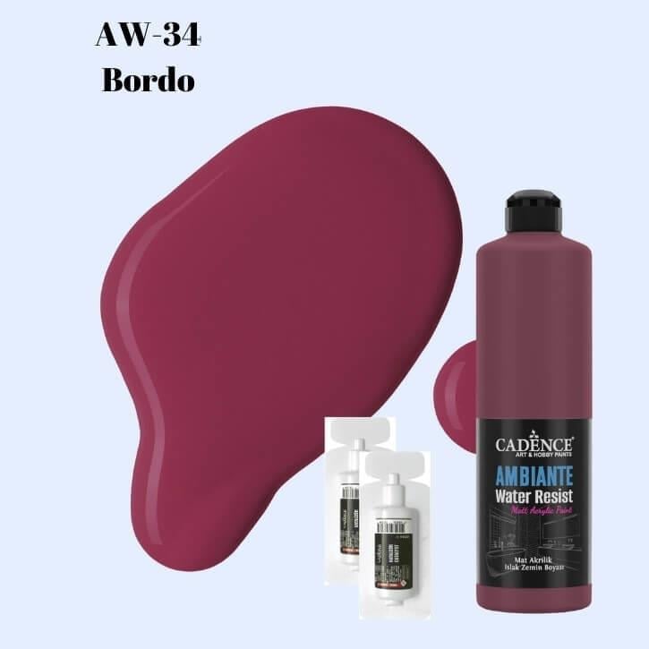 Ambiante Wet Floor Paint AW-34 Claret Red 500 ML 