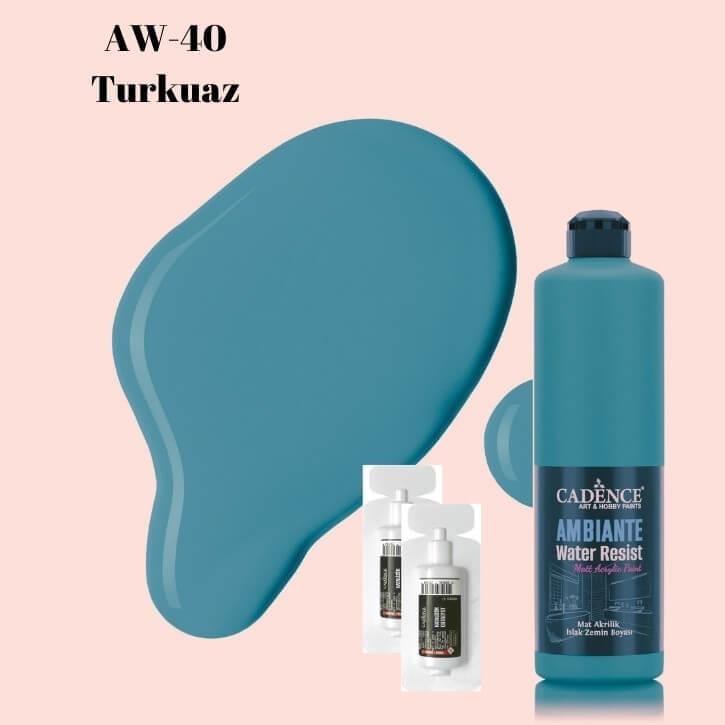 Краска для влажного пола Ambiante AW-40 Бирюзовый 500 мл 