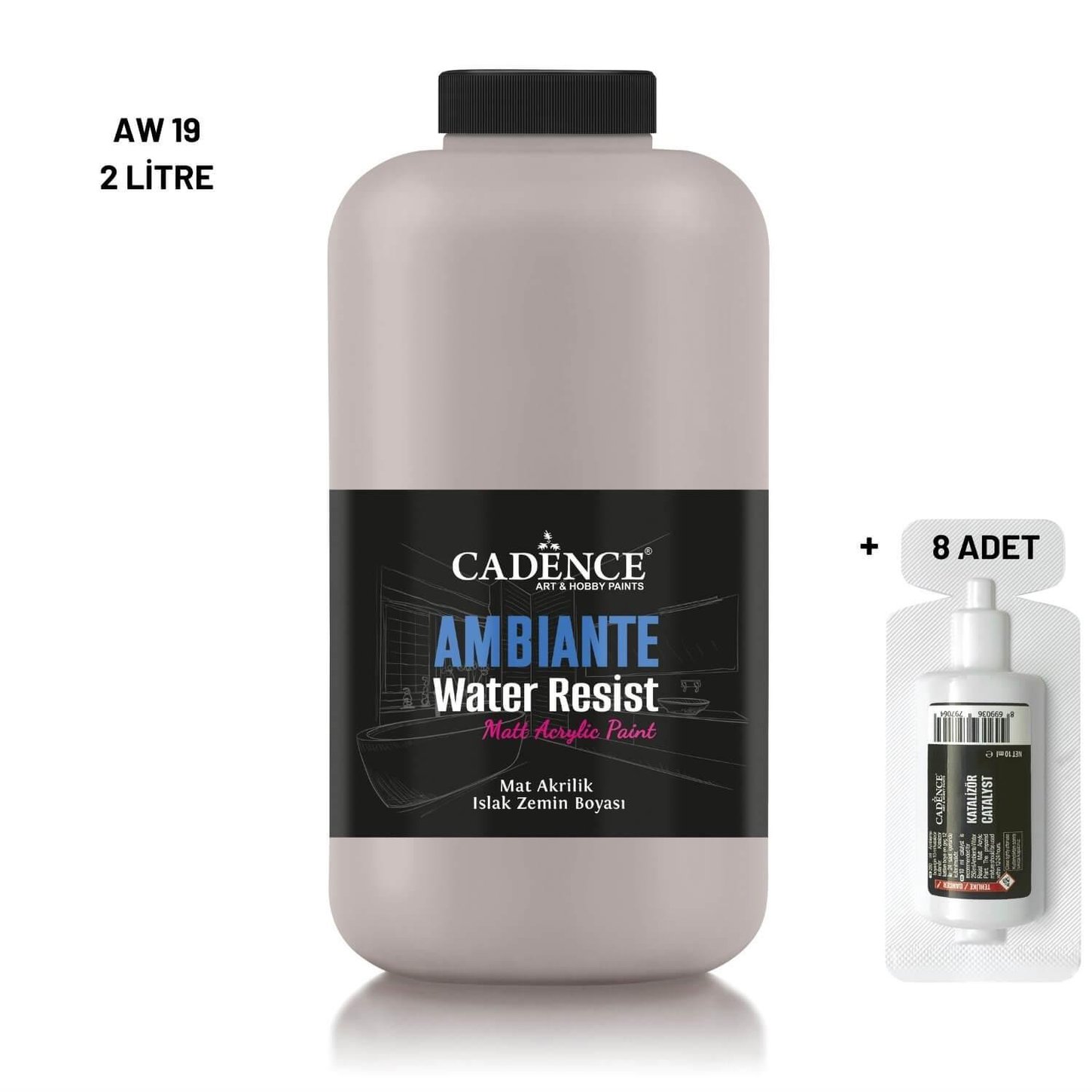 Краска для влажной поверхности Ambiante AW-19 Серая норка 2000мл + катализатор 80гр