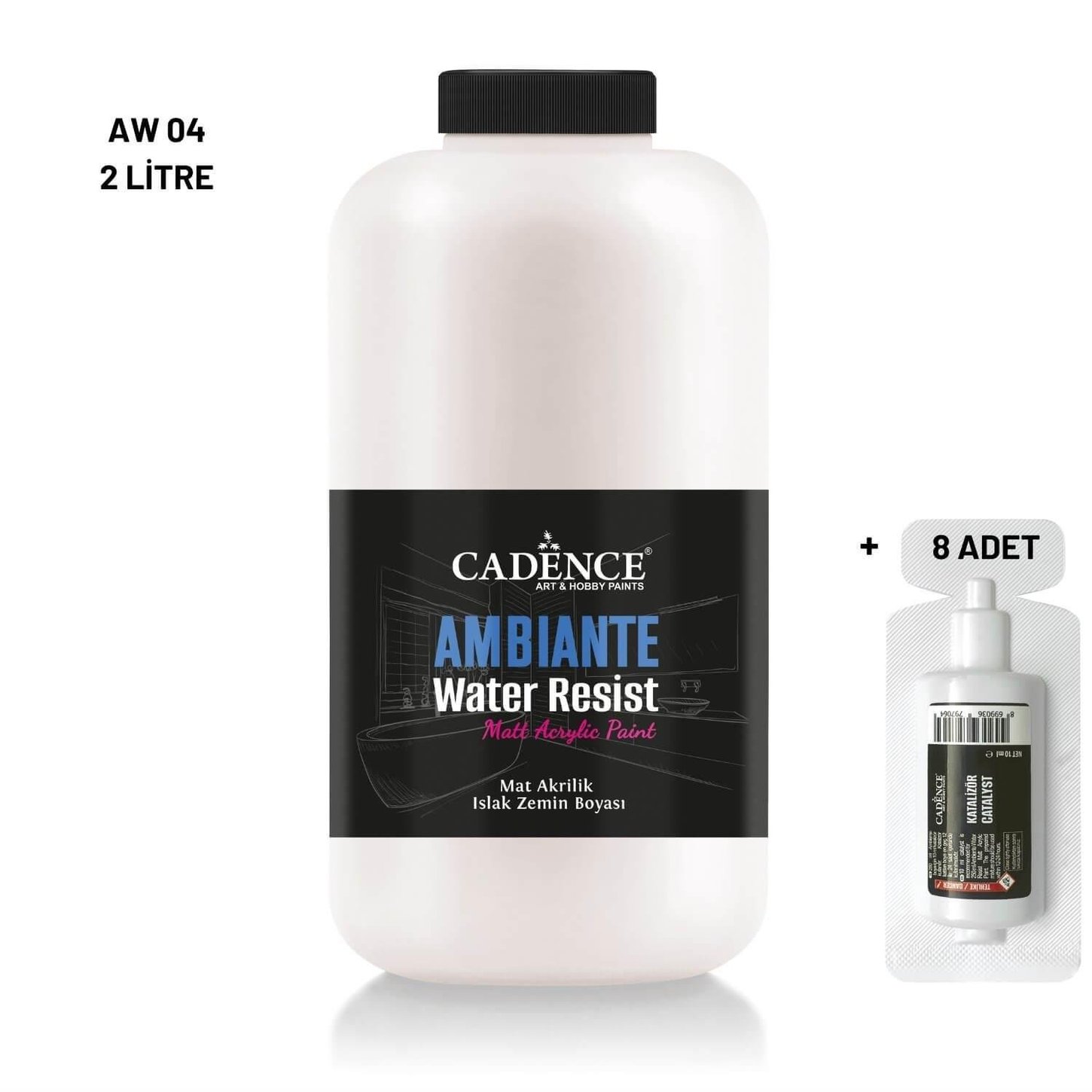 Краска для влажной поверхности Ambiante AW-04 Античный белый 2000мл + катализатор 80гр