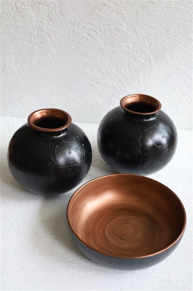 سلسلة مزهرية مكعبة سيراميك مزدوجة مصنوعة من النحاس