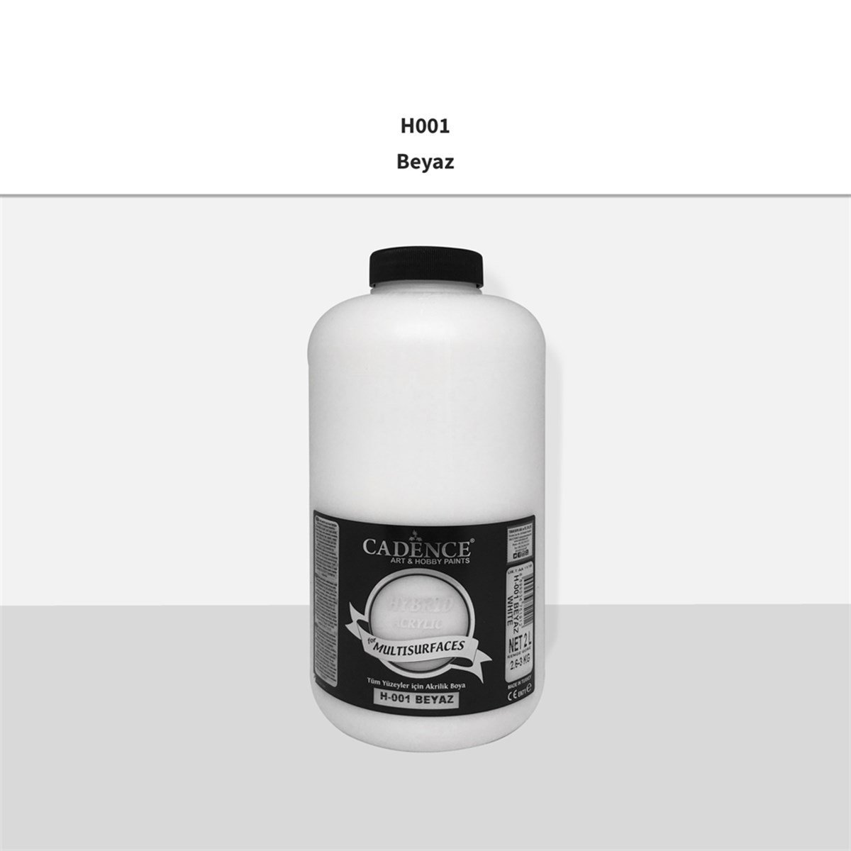 Cadence H001 Белая многослойная акриловая краска 2LT (3 кг)