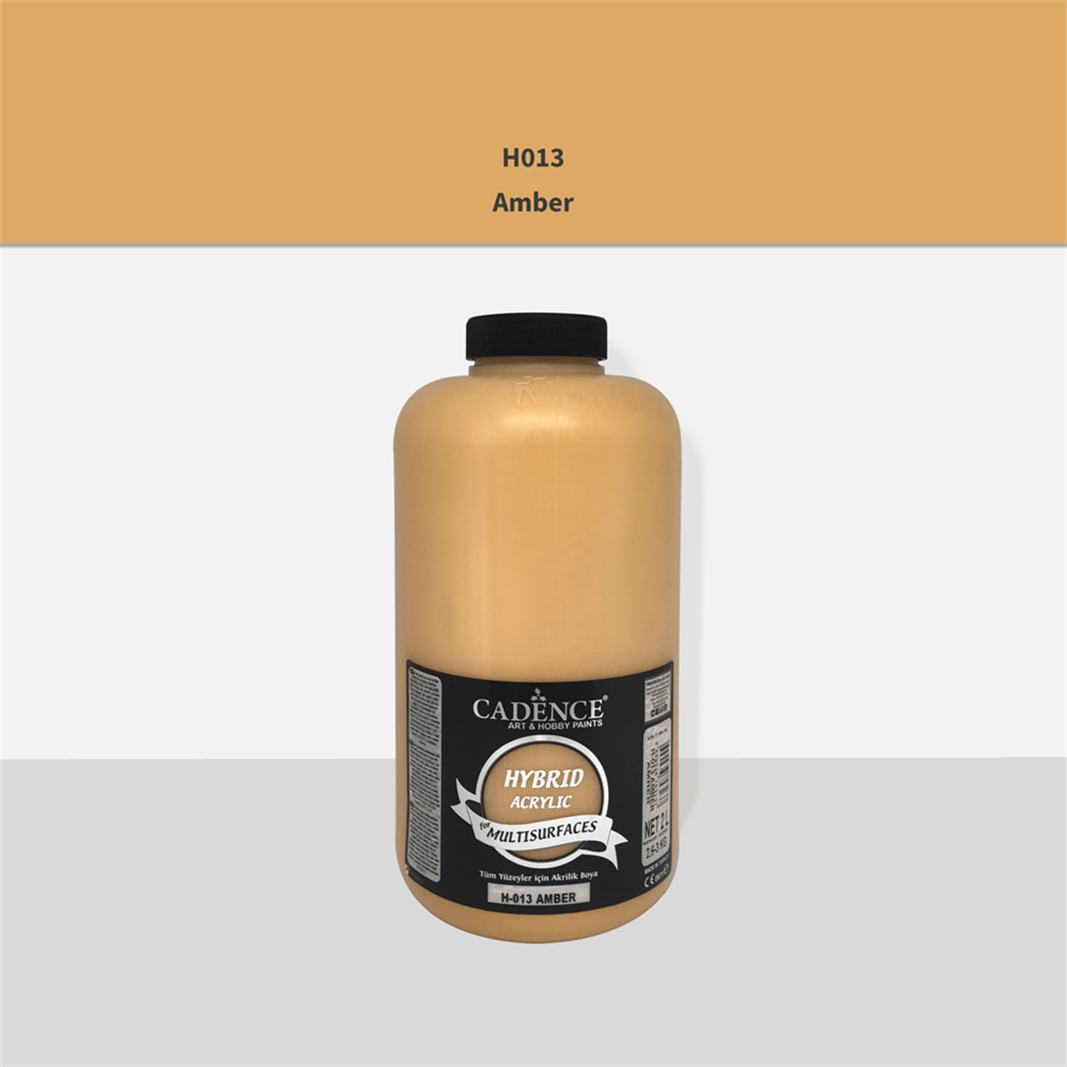 طلاء أكريليك متعدد الأسطح Cadence H013 باللون الكهرماني 2 لتر (3 كجم)