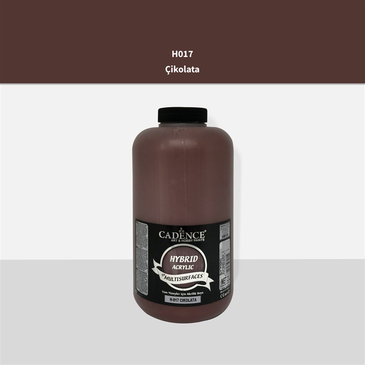 طلاء أكريليك متعدد الأسطح Cadence H017 بلون الشوكولاتة 2 لتر (3 كجم)