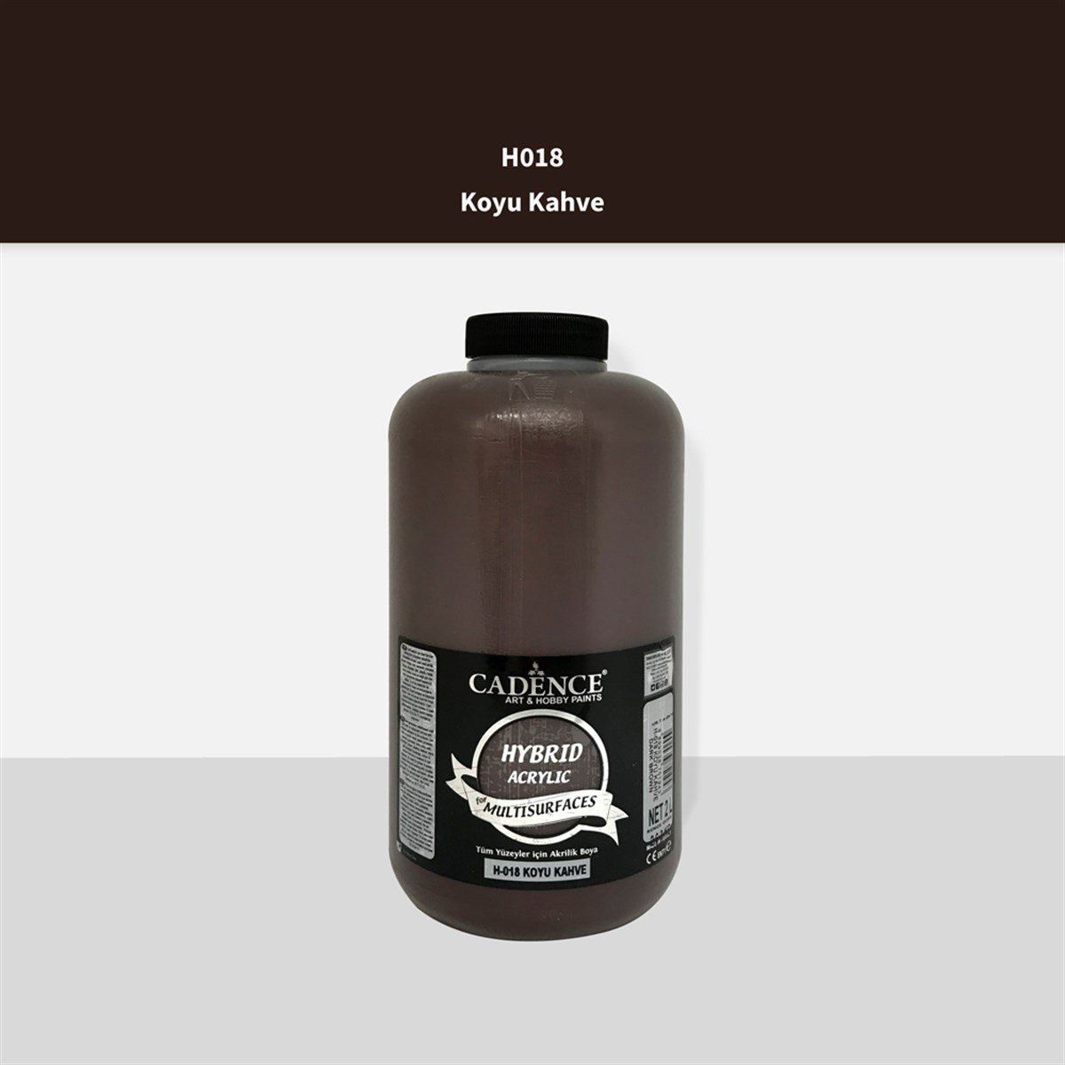 Cadence H018 Темно-коричневая многослойная акриловая краска 2LT (3 кг)