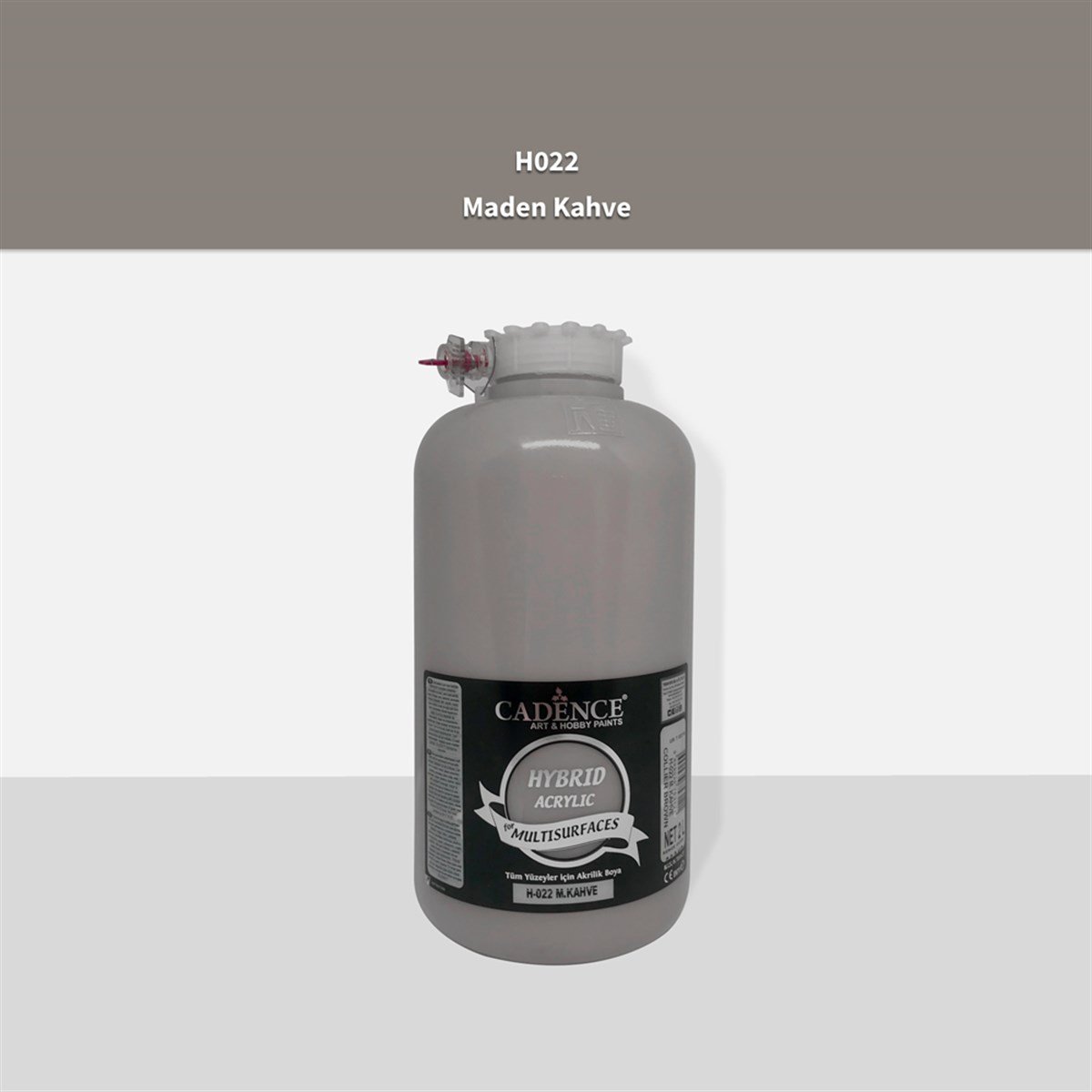 طلاء أكريليك متعدد الأسطح من Cadence H022 باللون البني المعدني سعة 2 لتر (3 كجم)