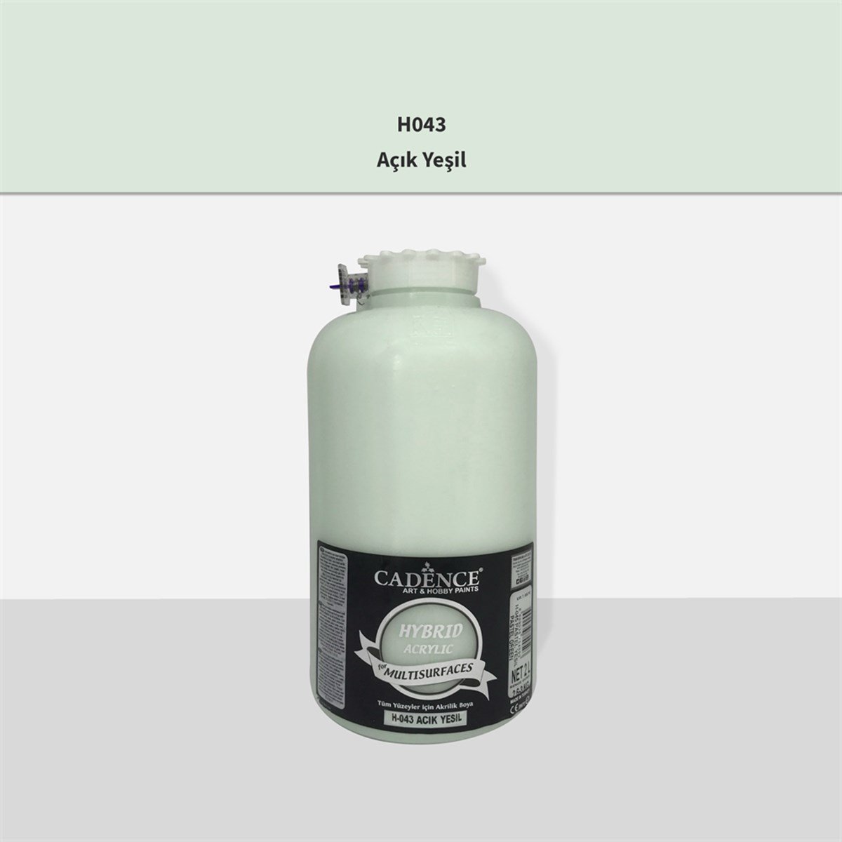 طلاء أكريليك متعدد الأسطح Cadence H043 باللون الأخضر الفاتح 2 لتر (3 كجم)