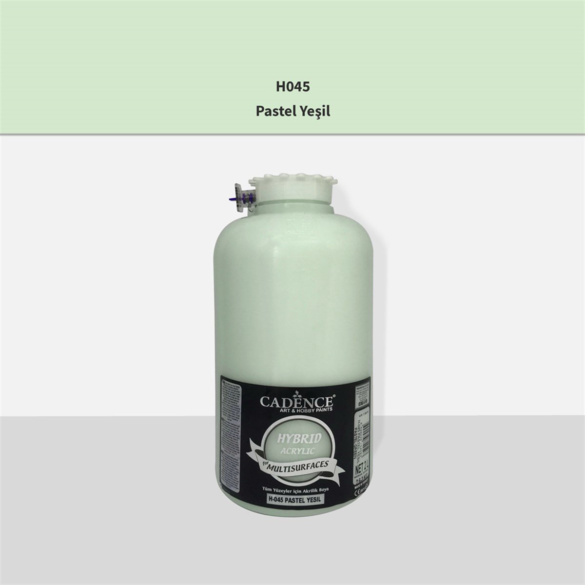 طلاء أكريليك متعدد الأسطح Cadence H045 باستيل أخضر 2 لتر (3 كجم)