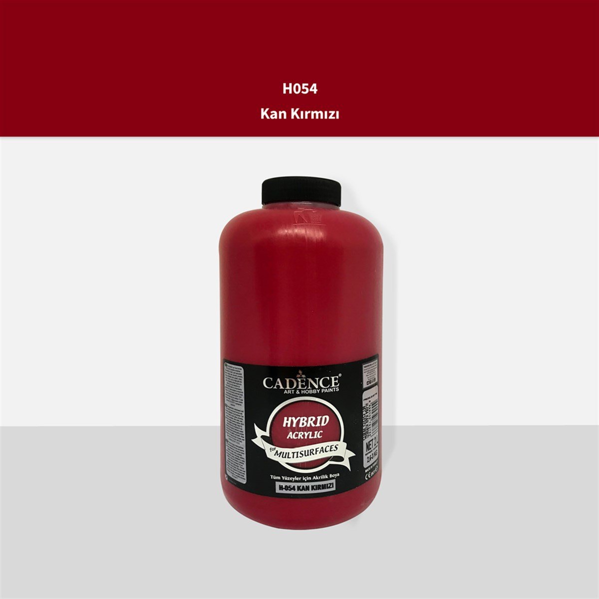 طلاء أكريليك متعدد الأسطح Cadence H054 بلون أحمر دموي 2 لتر (3 كجم)