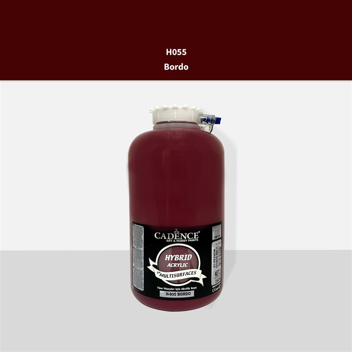 طلاء أكريليك متعدد الأسطح Cadence H055 أحمر كلاريت 2 لتر (3 كجم)