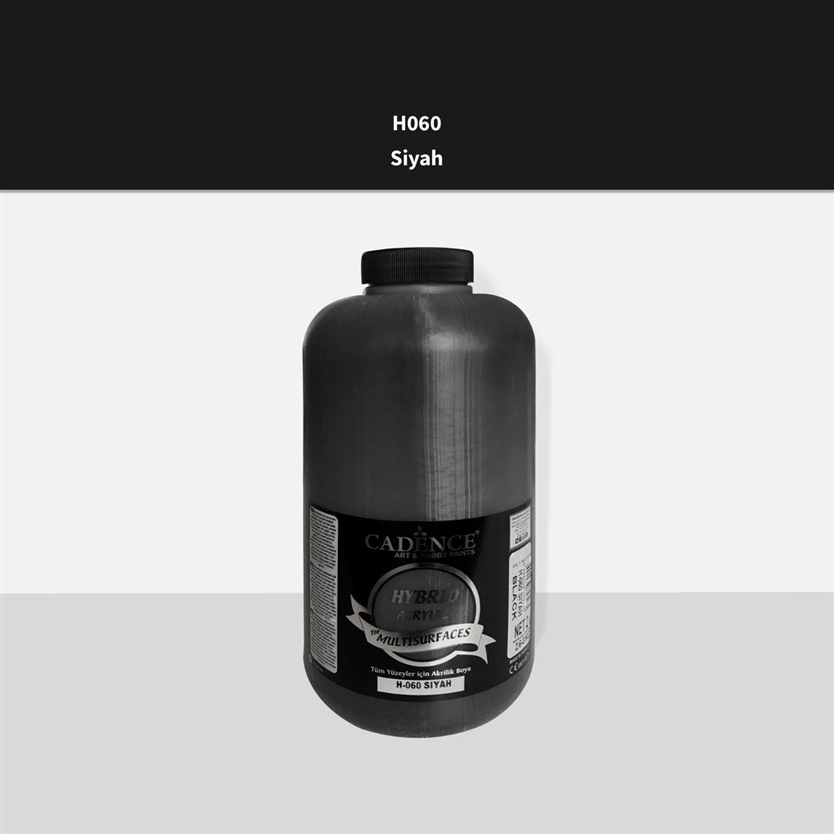 Cadence H060 Черная акриловая краска для различных поверхностей 2LT (3 кг)
