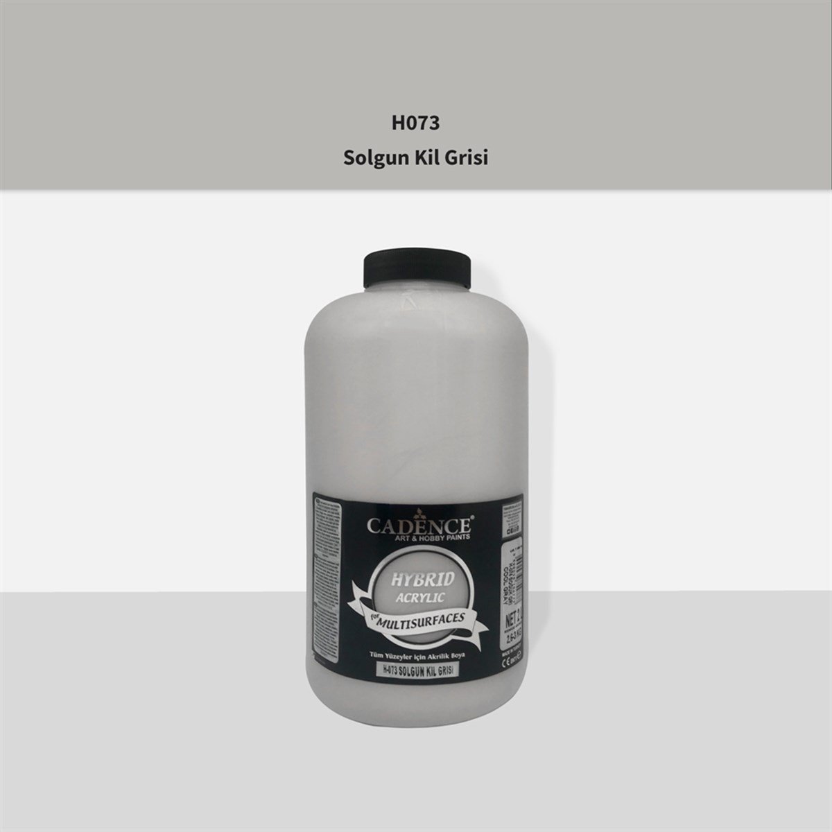 طلاء أكريليك متعدد الأسطح Cadence H073 باللون الرمادي الفاتح 2 لتر (3 كجم)