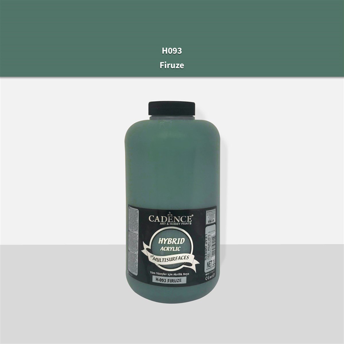 طلاء أكريليك متعدد الأسطح باللون الفيروزي Cadence H093 سعة 2 لتر (3 كجم)