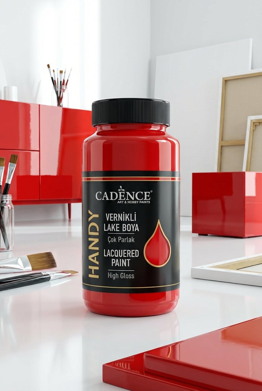 Cadence Handy Lacquer Paint L-018 Crimson Red 450ml - CADENCE - Ataşehir Toptan & Perakende Satış | Sanatsalhobi.com.tr