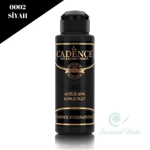 Акриловая краска Cadence Premium 0002 Черная 120 мл