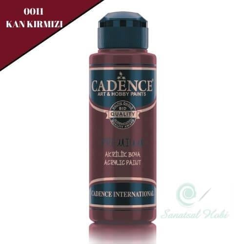 Акриловая краска Cadence Premium 0011 Кроваво-красный 120 мл