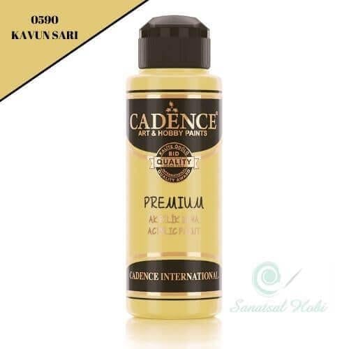 Краска акриловая Cadence Premium 0590 Желтая дыня 120 мл