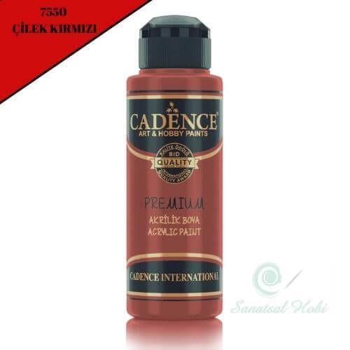 Краска акриловая Cadence Premium 7550 Клубнично-красная 120 мл
