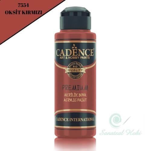 Краска акриловая Cadence Premium 7554 оксидно-красная 120 мл