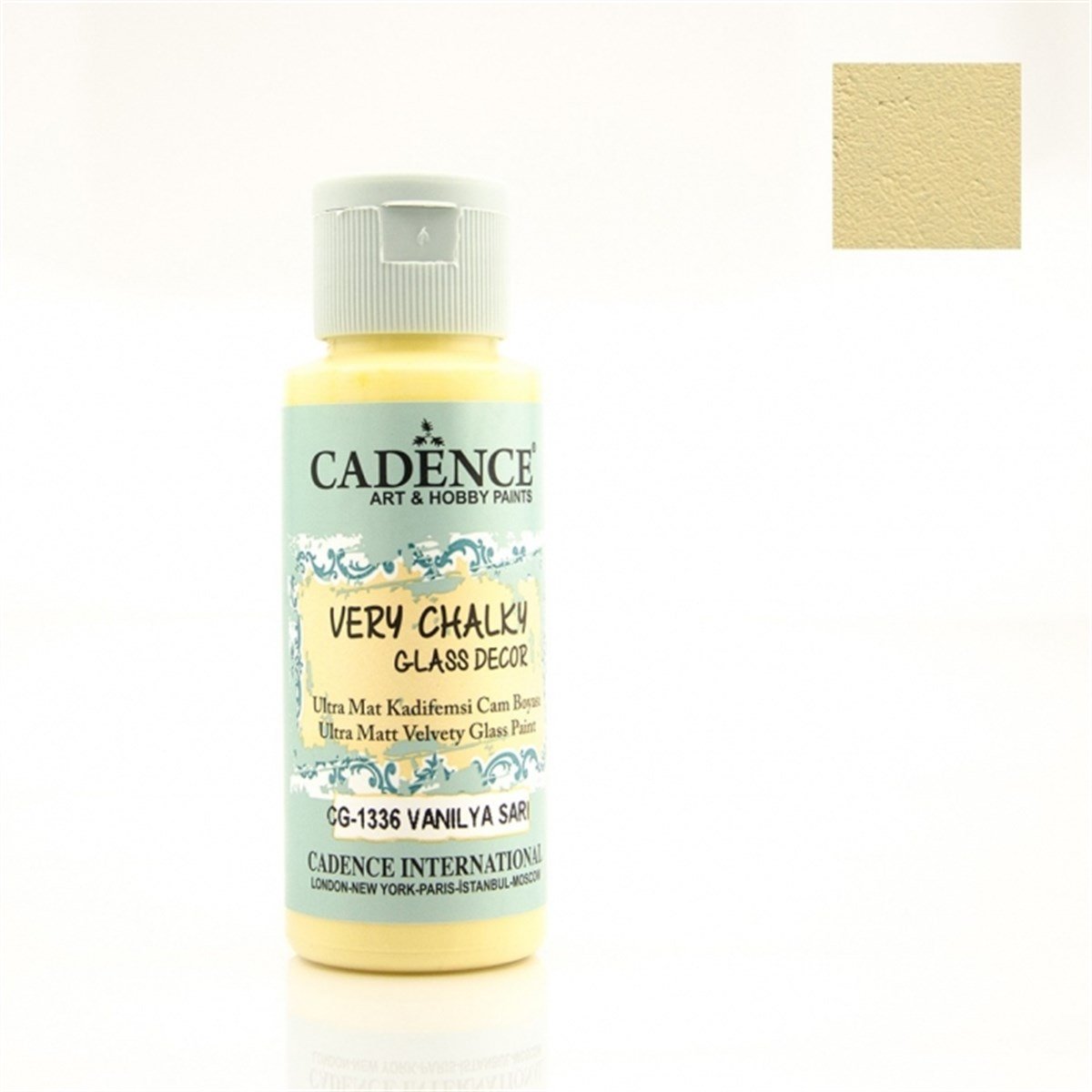 CG1336 طلاء زجاجي باللون الأصفر الفانيليا شديد الطباشيرات
