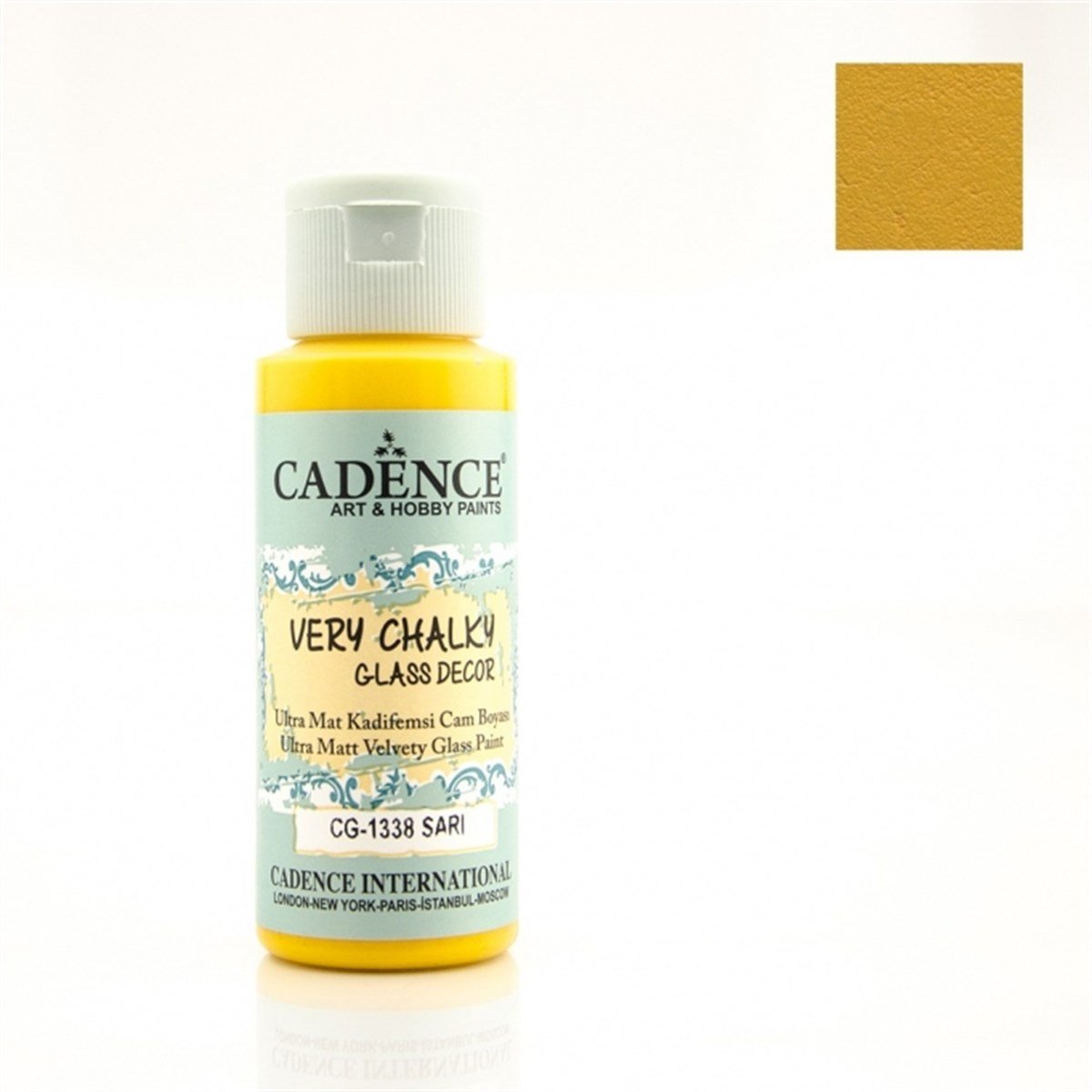 CG1338 Желтая очень меловая краска для стекла
