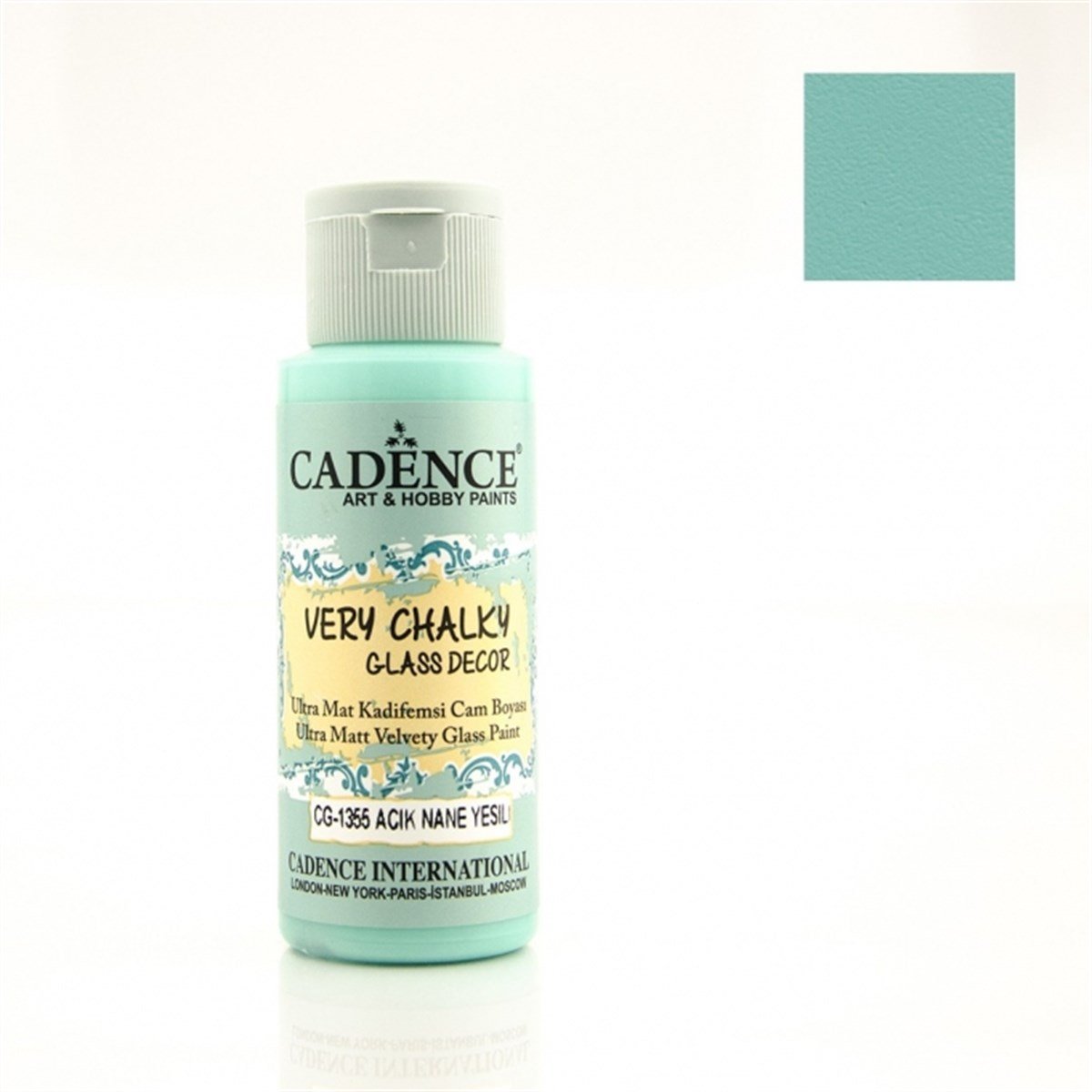 CG1355 Светло-мятно-зеленая, очень меловая краска для стекла