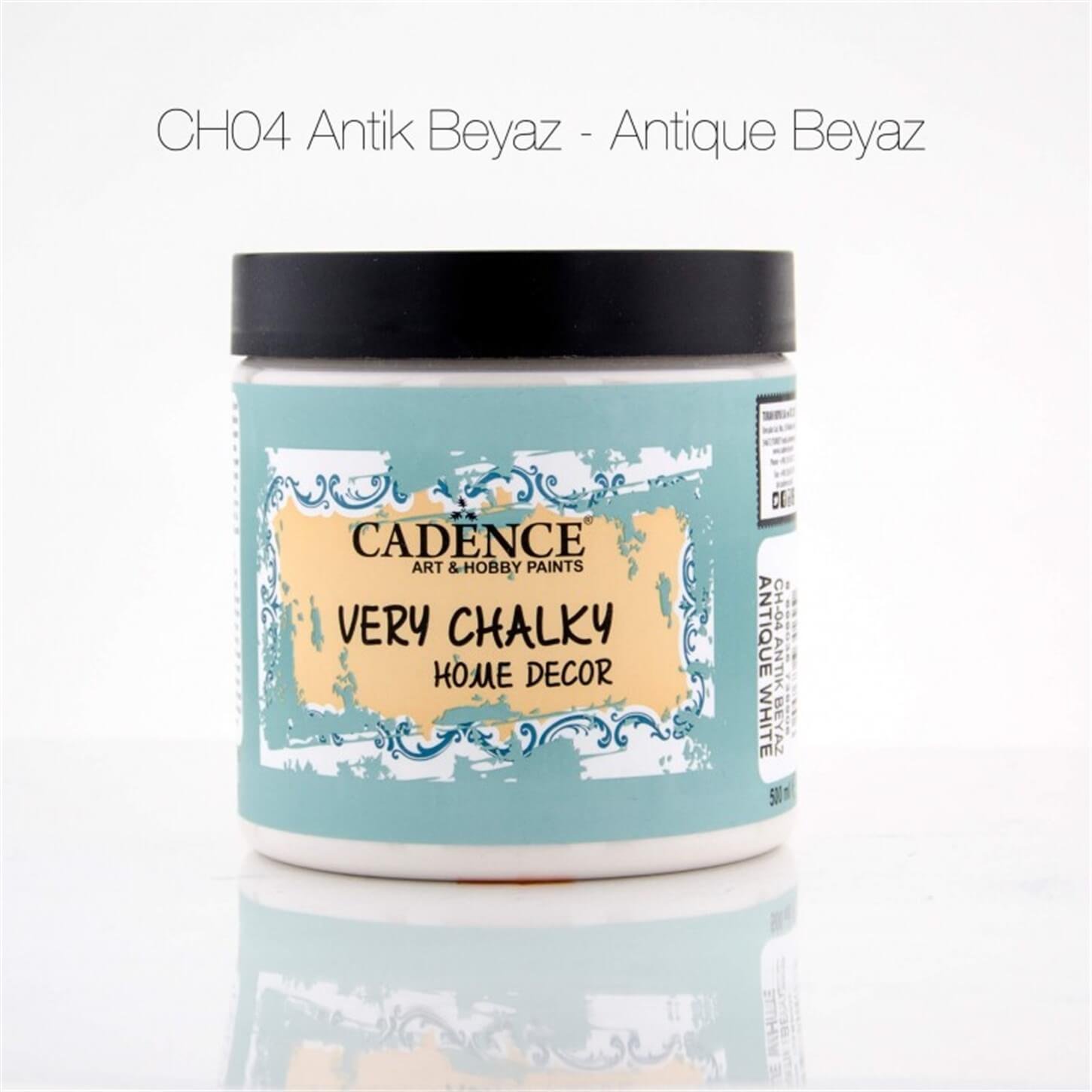 CH04 Античная белая очень меловая краска для мебели, 500 мл