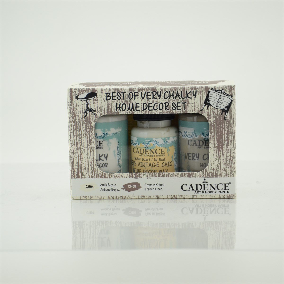 CH04-CH08 الكتان الأبيض والفرنسي العتيق - مجموعة طباشيرية للغاية