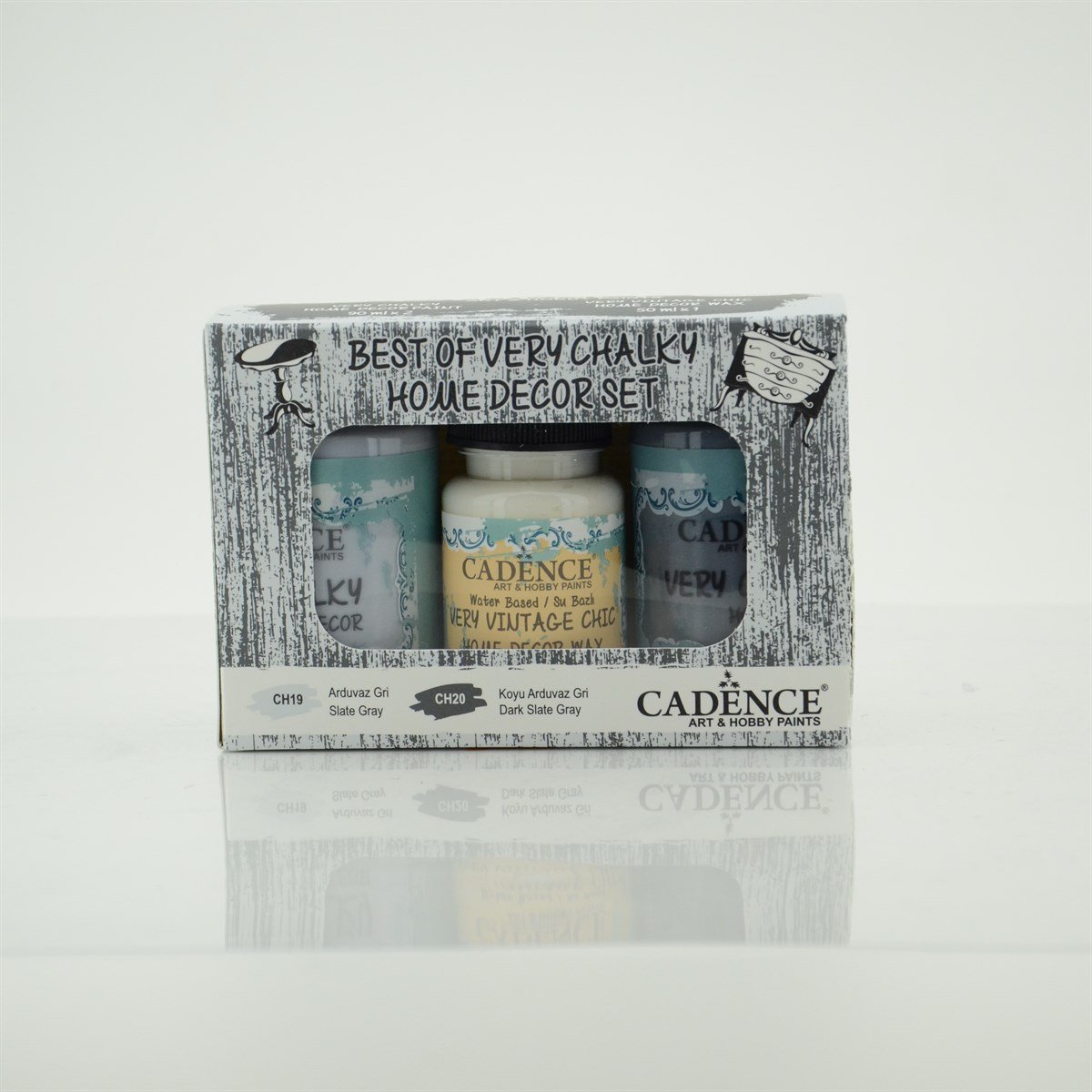 CH19-CH20 Серый шифер и темно-серый шифер — очень меловой набор