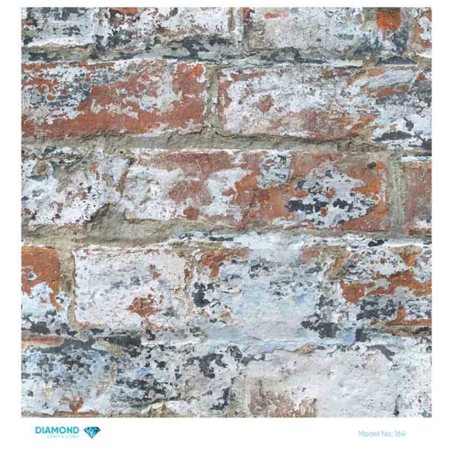 Декупаж рисовой бумагой с ромбами 164