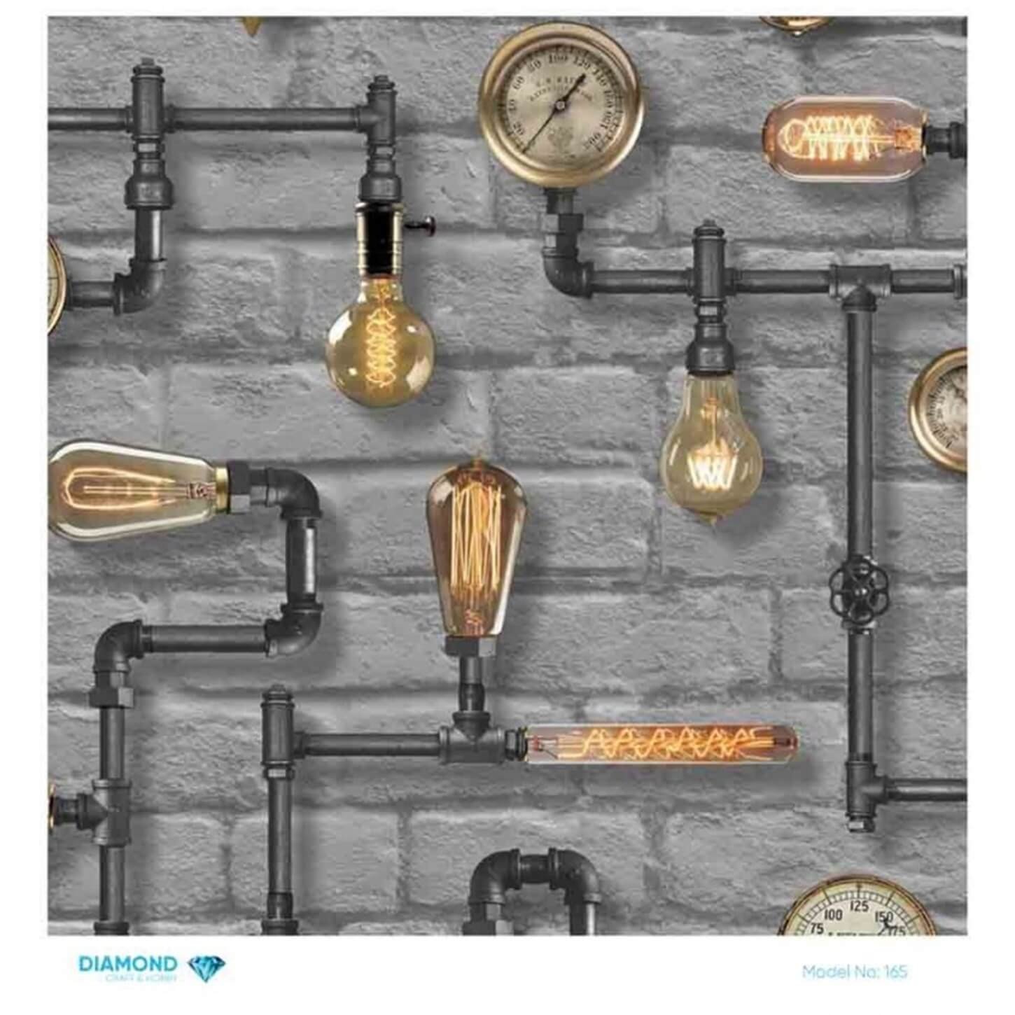 Декупаж рисовой бумагой ромбовидной формы 165