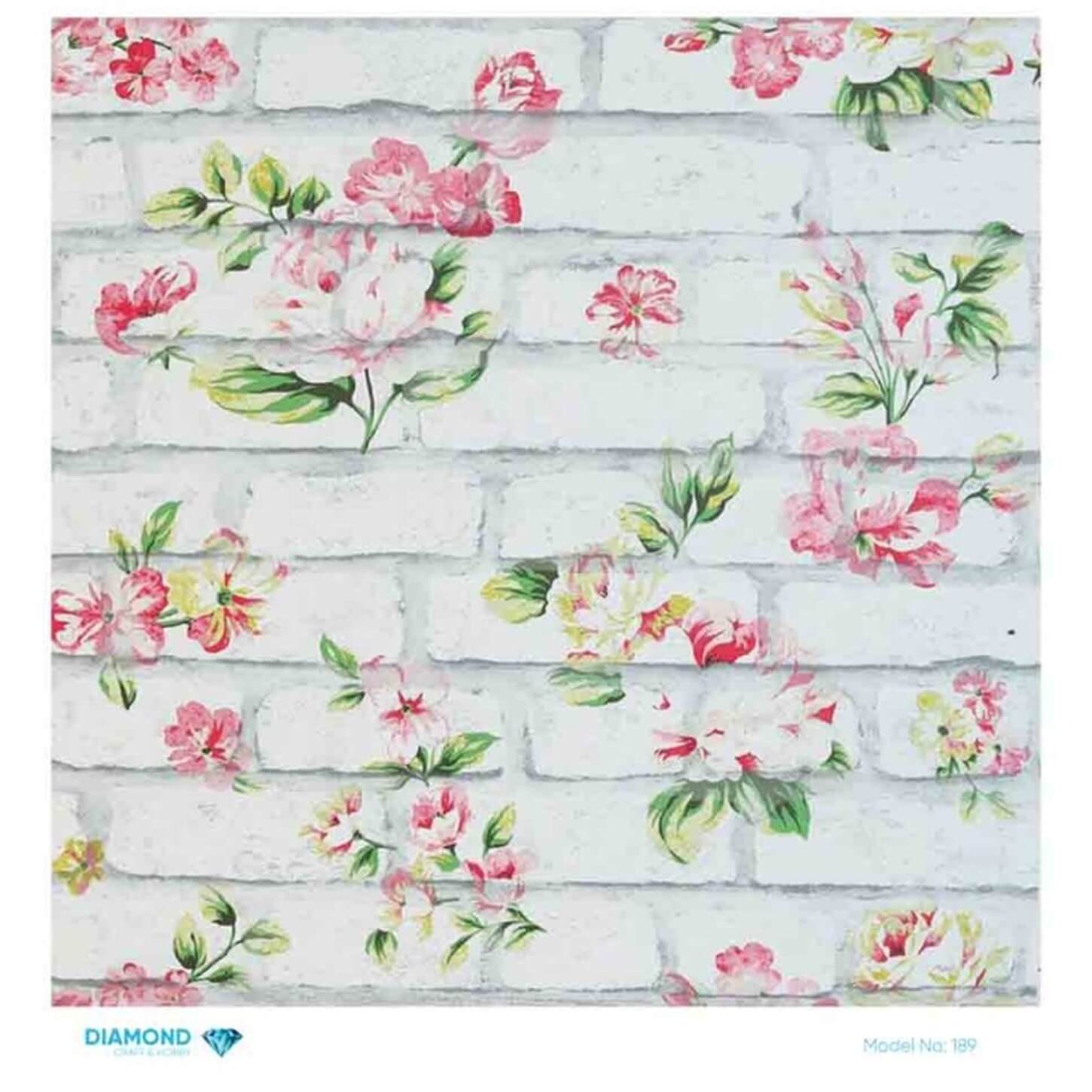 Декупаж рисовой бумагой с ромбами 189