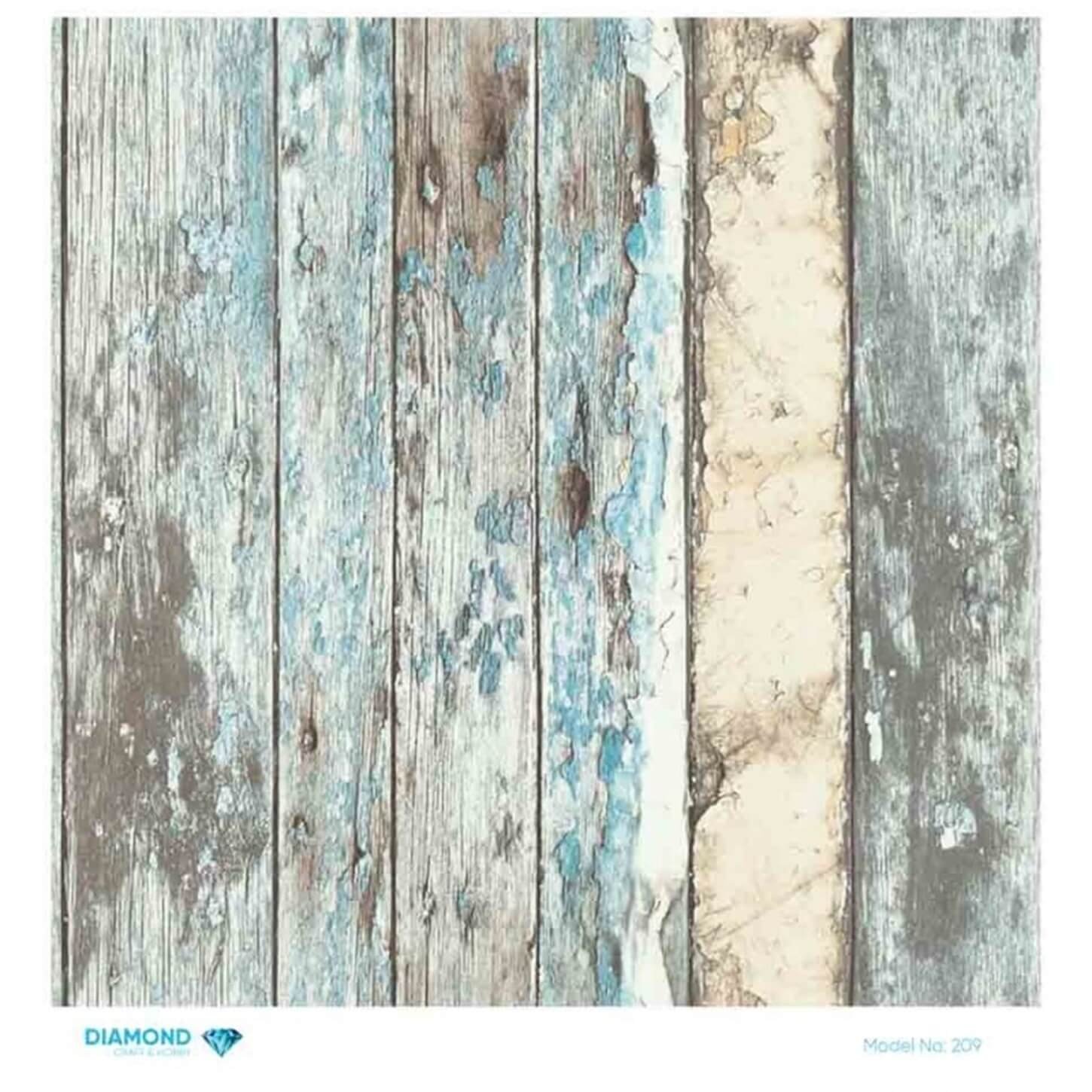 Декупаж рисовой бумагой с ромбами 209