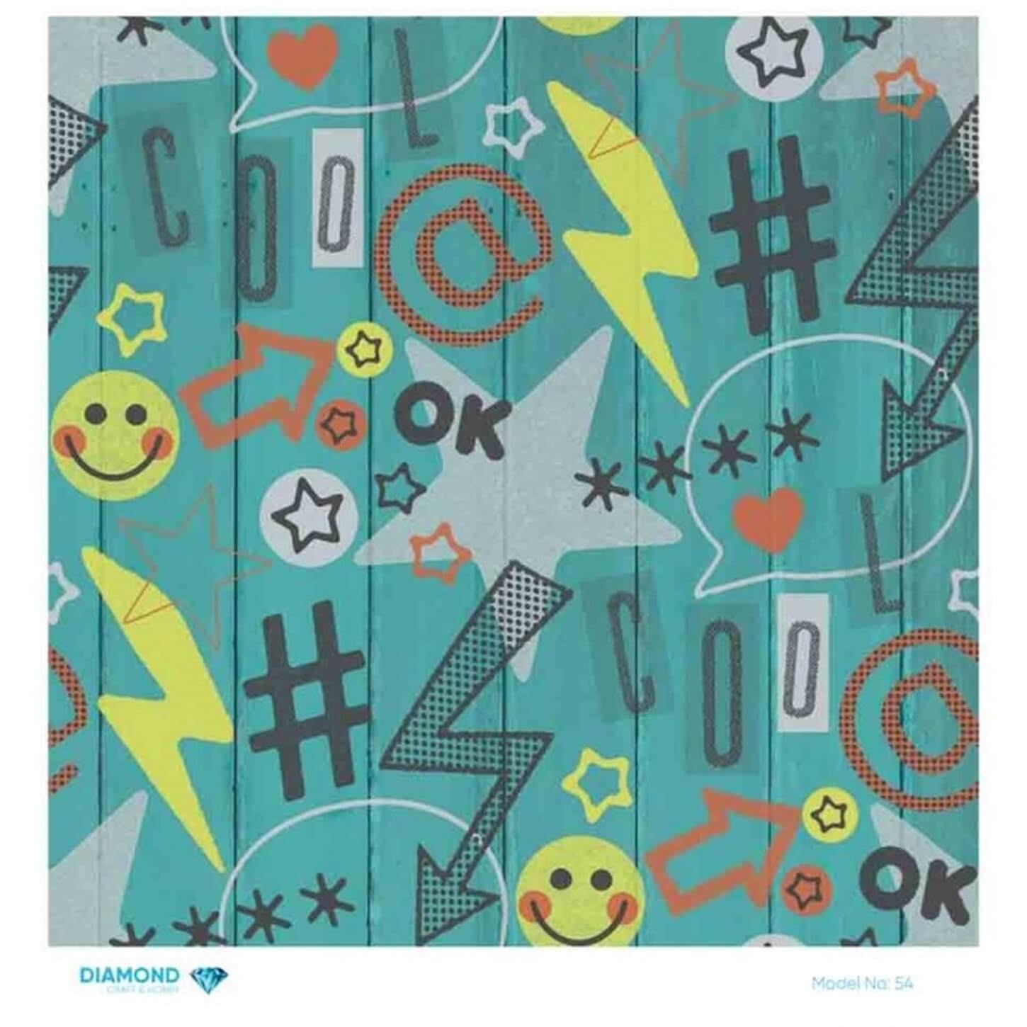 Декупаж рисовой бумагой с ромбами 54