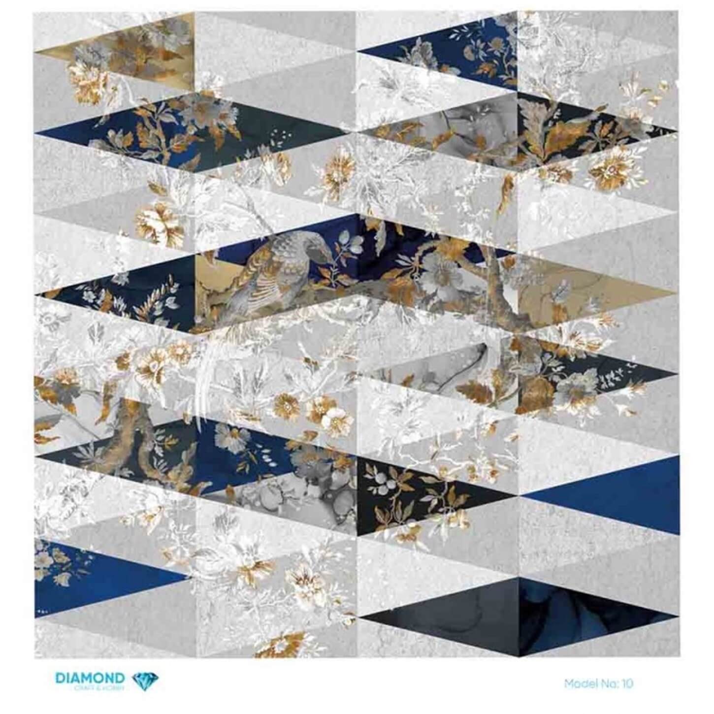 Декупаж рисовой бумагой с ромбами 10