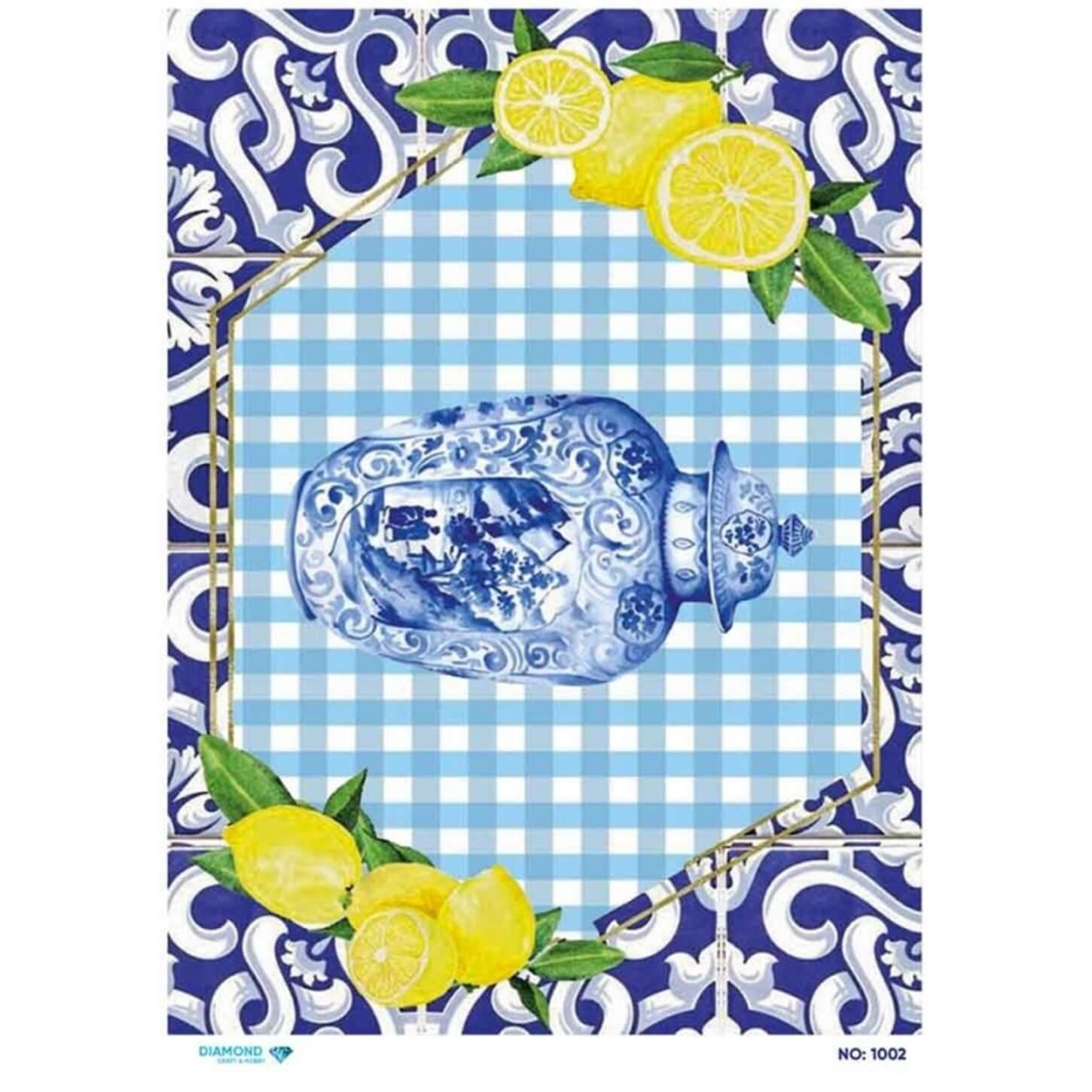 Алмазная рисовая бумага для декупажа 1002