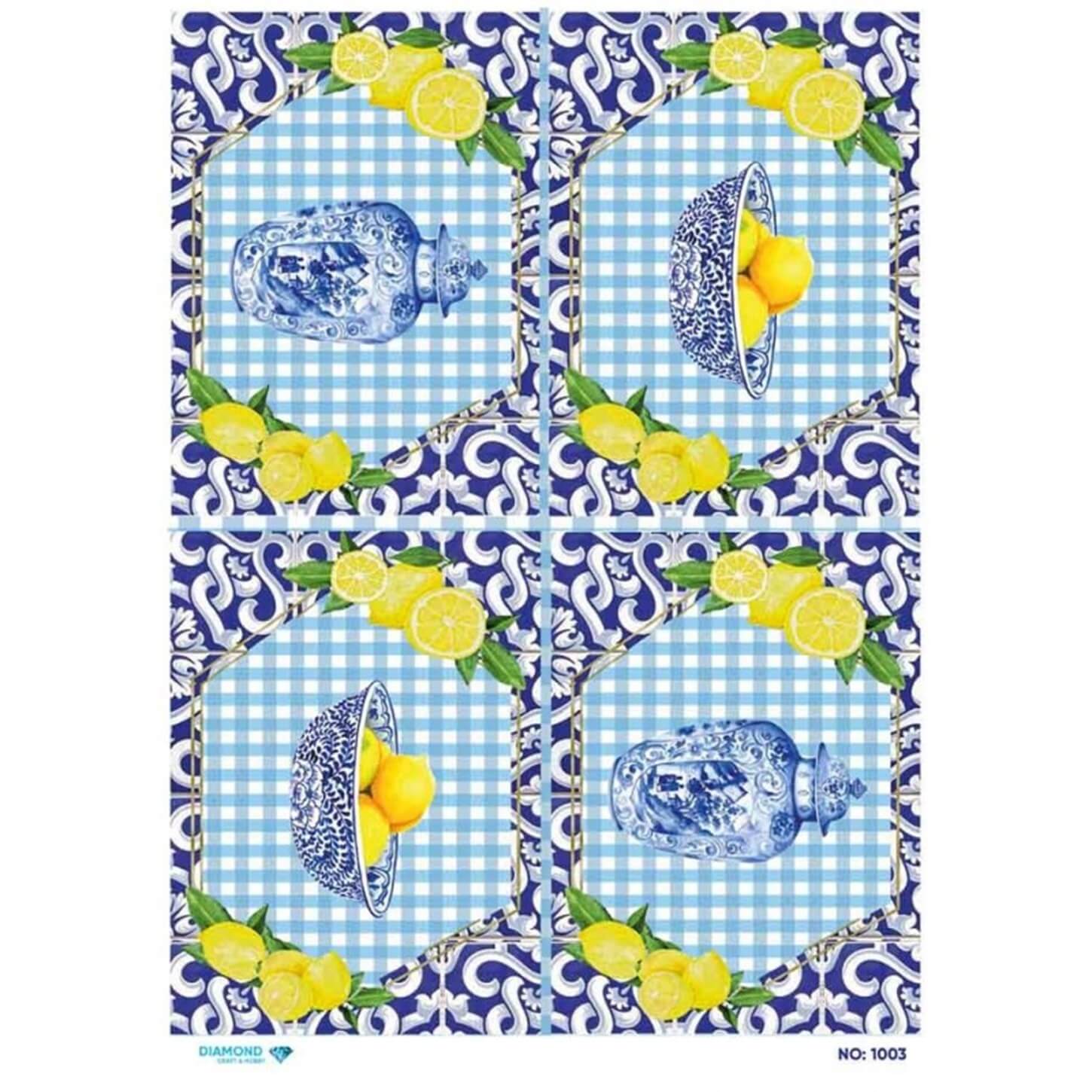 Алмазная рисовая бумага для декупажа 1003