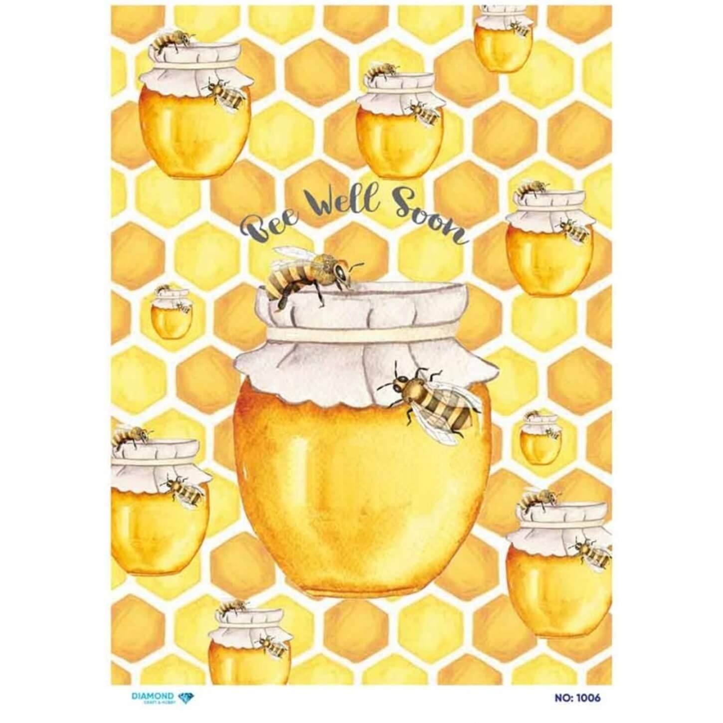 Алмазная рисовая бумага для декупажа 1006