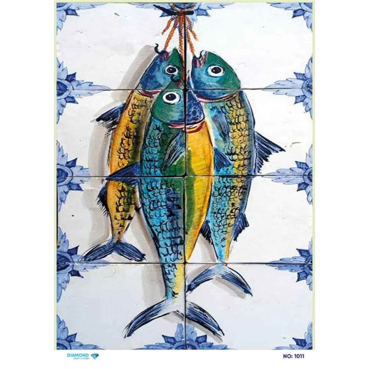 Алмазная рисовая бумага для декупажа 1011